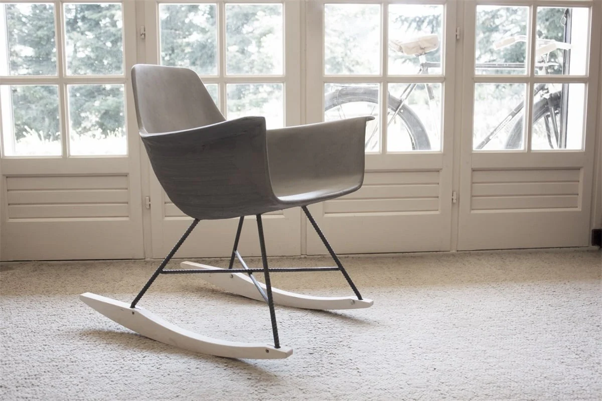 Lyon Beton Hauteville Rocking Chair with Concrete Seat - Image 3