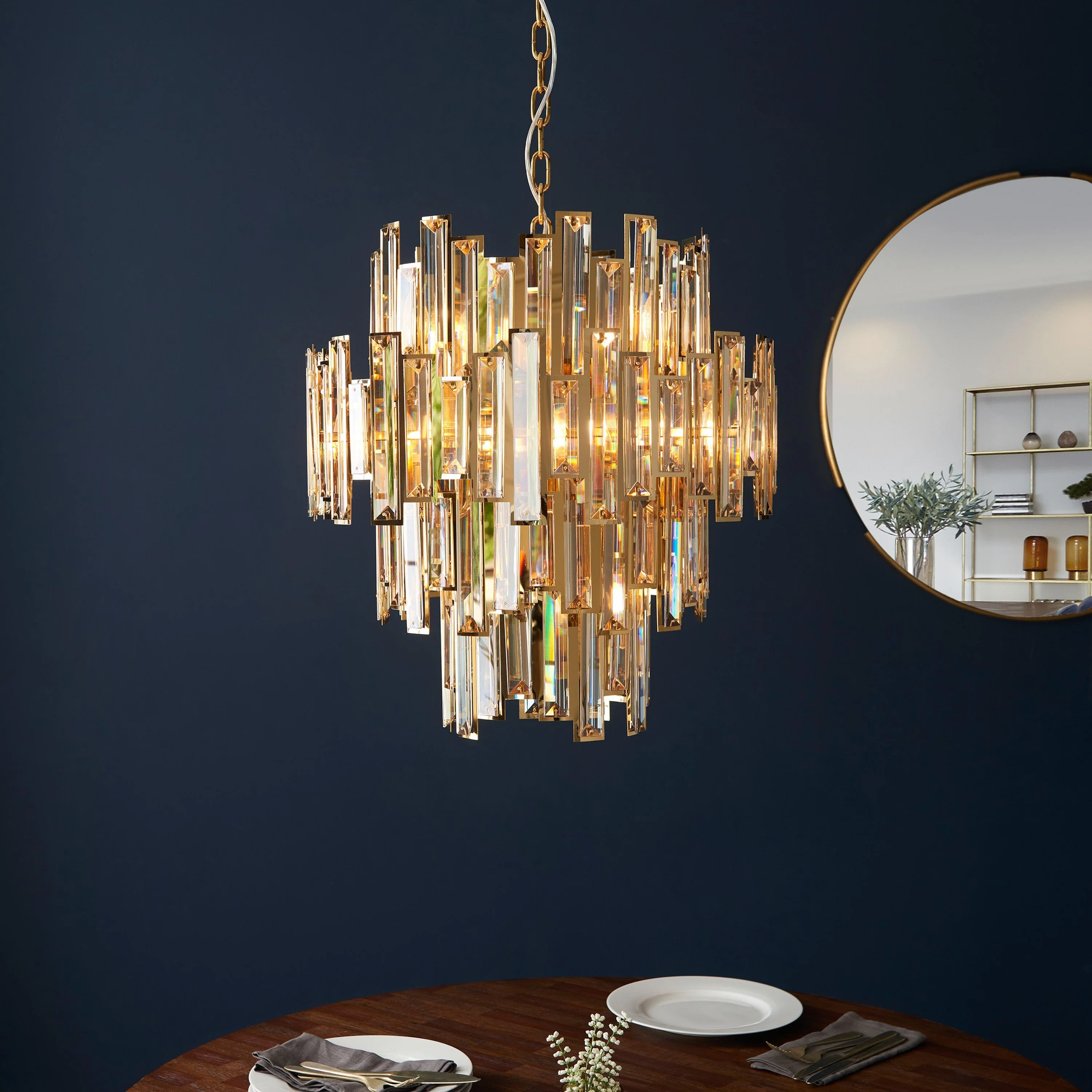 Lyra Chandelier in Champagne and Gold – 12 Lights - Image 4