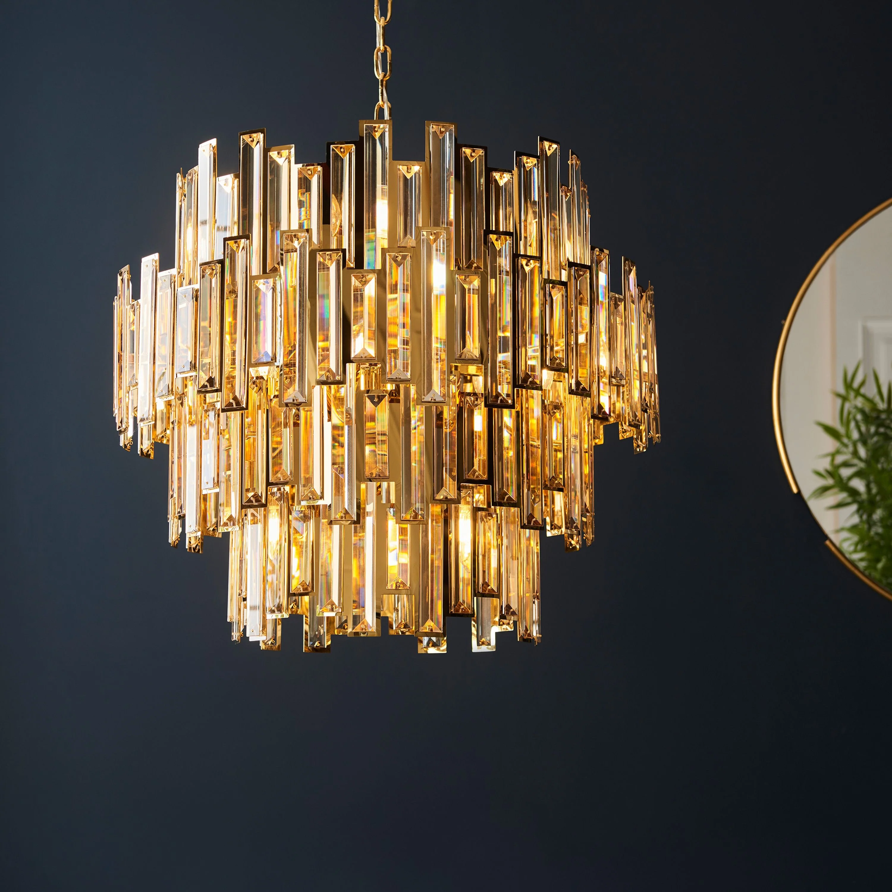 Lyra Chandelier in Champagne and Gold – 15 Lights - Image 3
