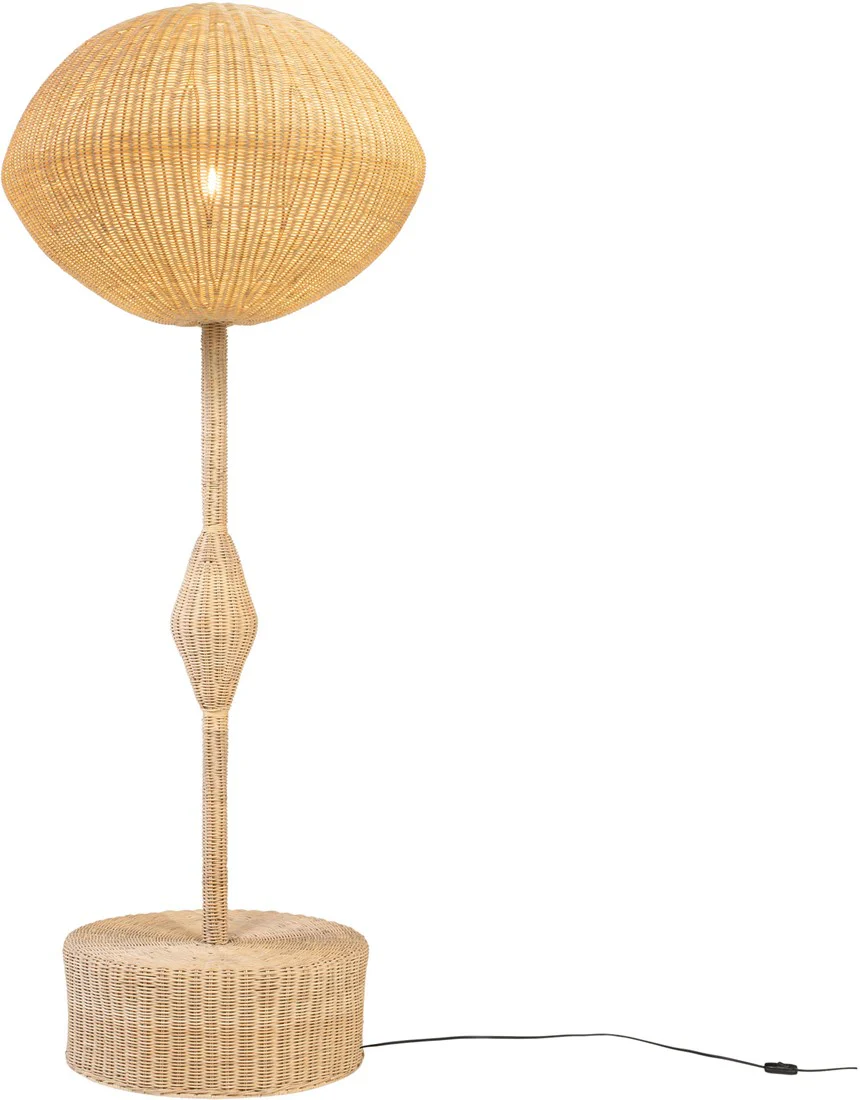 Lyric Floor Lamp in Natural Rattan - Image 2