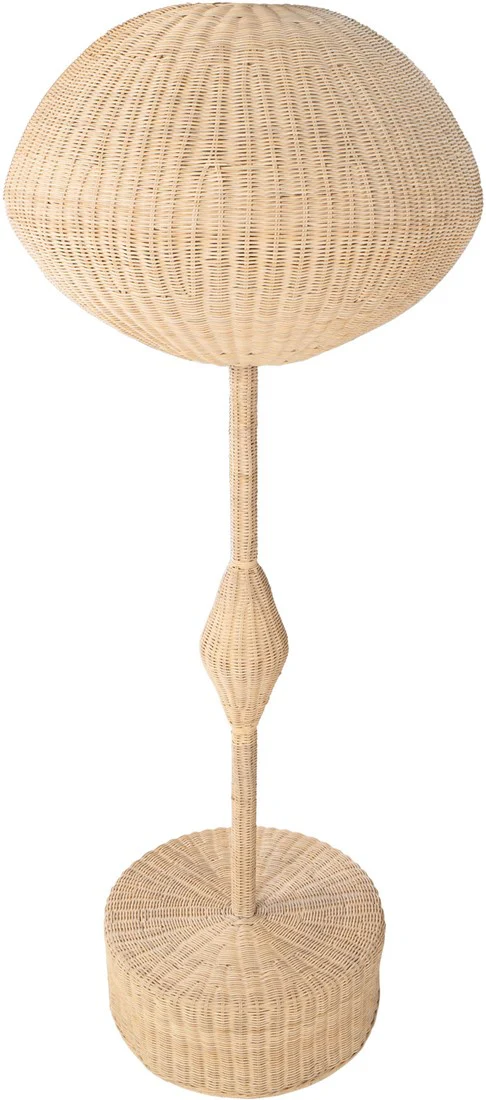 Lyric Floor Lamp in Natural Rattan - Image 3