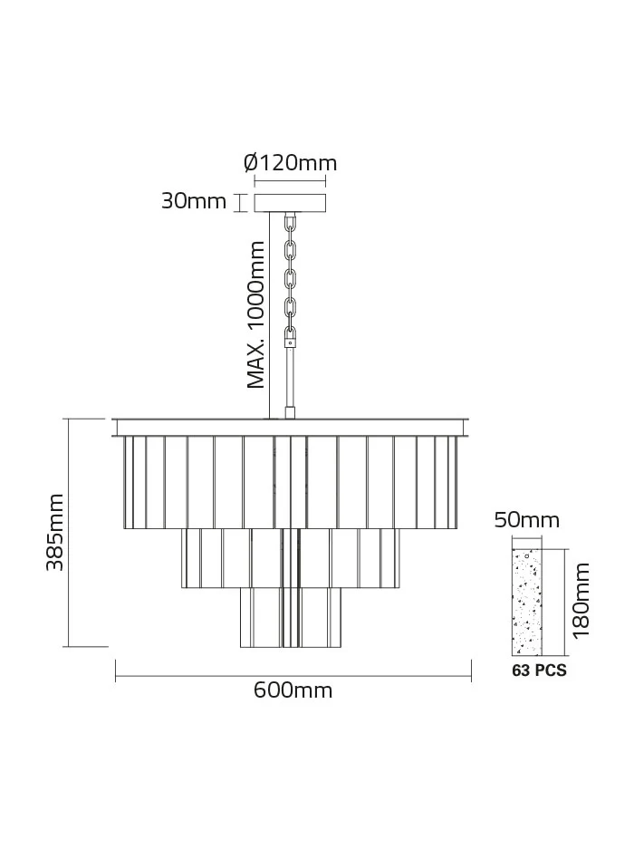 Maretti Lighting Carino Grande Chandelier – 9 Lights - Image 5