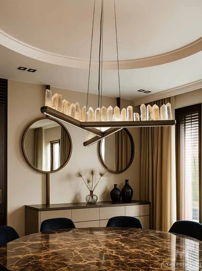 Maretti Lighting Crystal Y Crown Chandelier – Bronze - Image 2