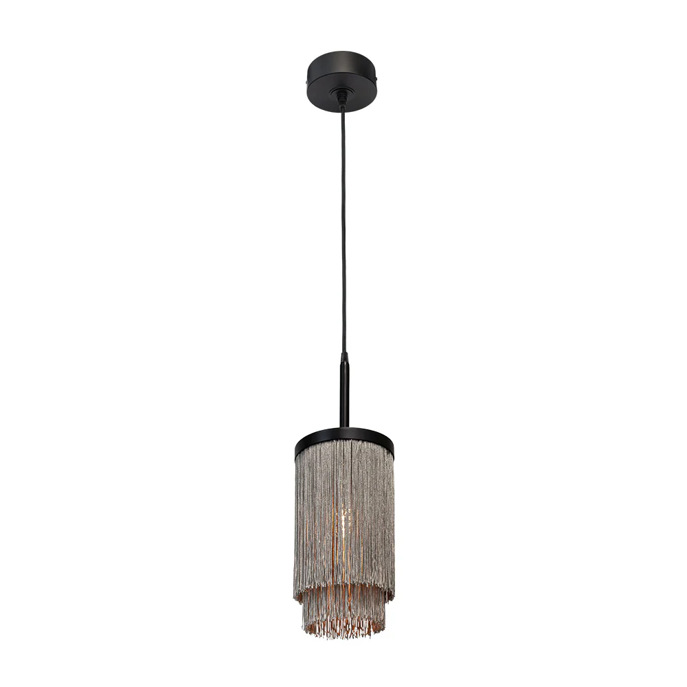 Maretti Lighting Fringes Hanging Lamp – Black – 16cm - Image 2