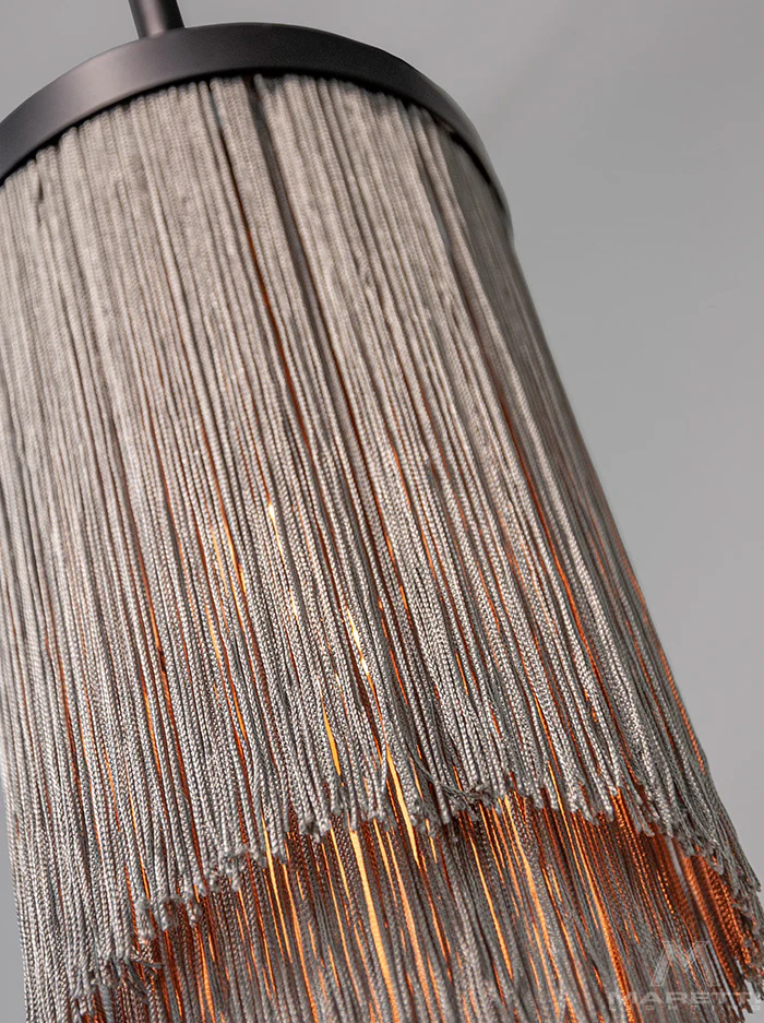 Maretti Lighting Fringes Hanging Lamp – Black – 16cm - Image 3