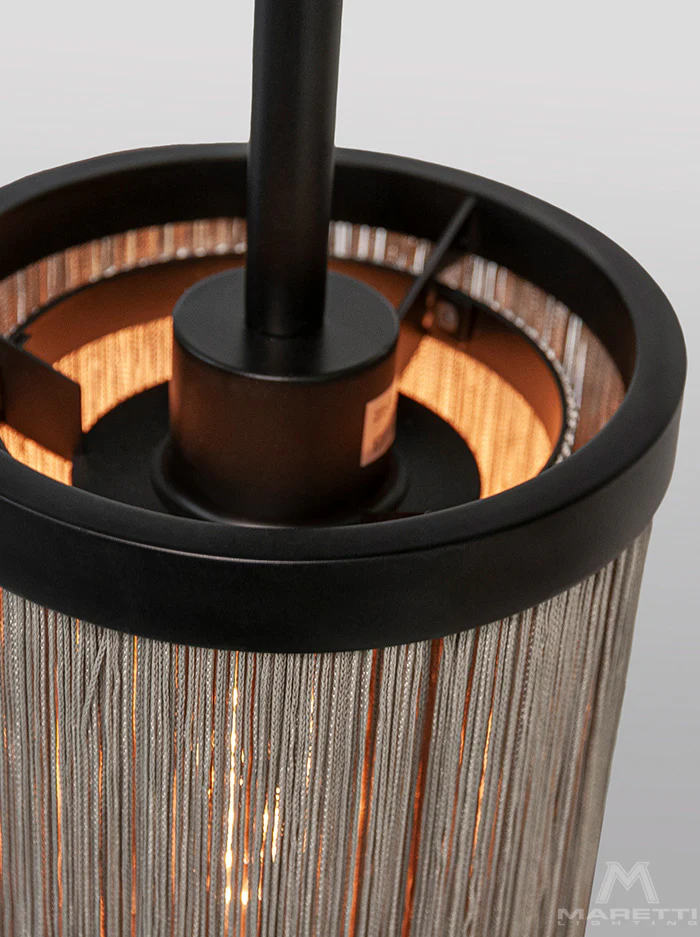 Maretti Lighting Fringes Hanging Lamp – Black – 16cm - Image 4
