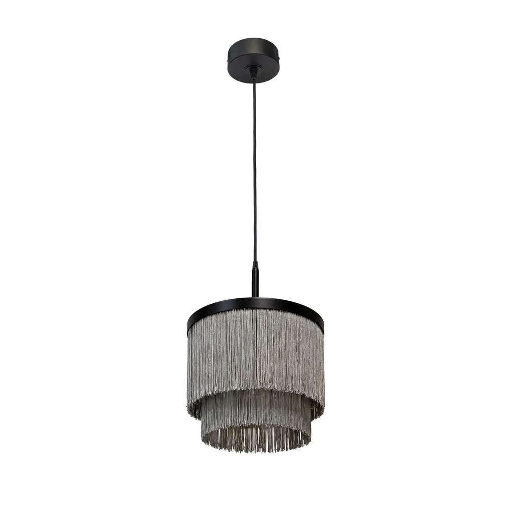 Maretti Lighting Fringes Hanging Lamp – Black – 30cm