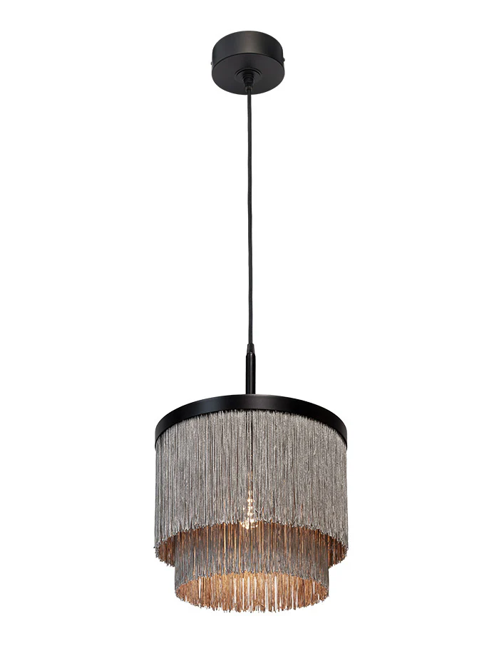 Maretti Lighting Fringes Hanging Lamp – Black – 30cm - Image 2