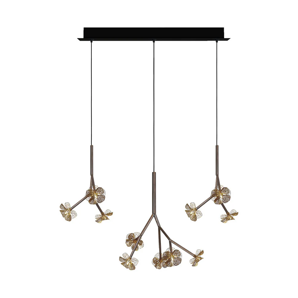Maretti Lighting Hortense – 11 Light Rectangular Hanging Lamp – Bronze