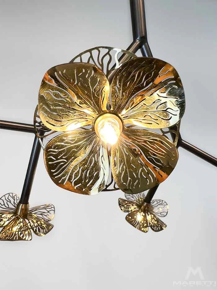 Maretti Lighting Hortense – 5 Light Round Hanging Lamp – Bronze - Image 3
