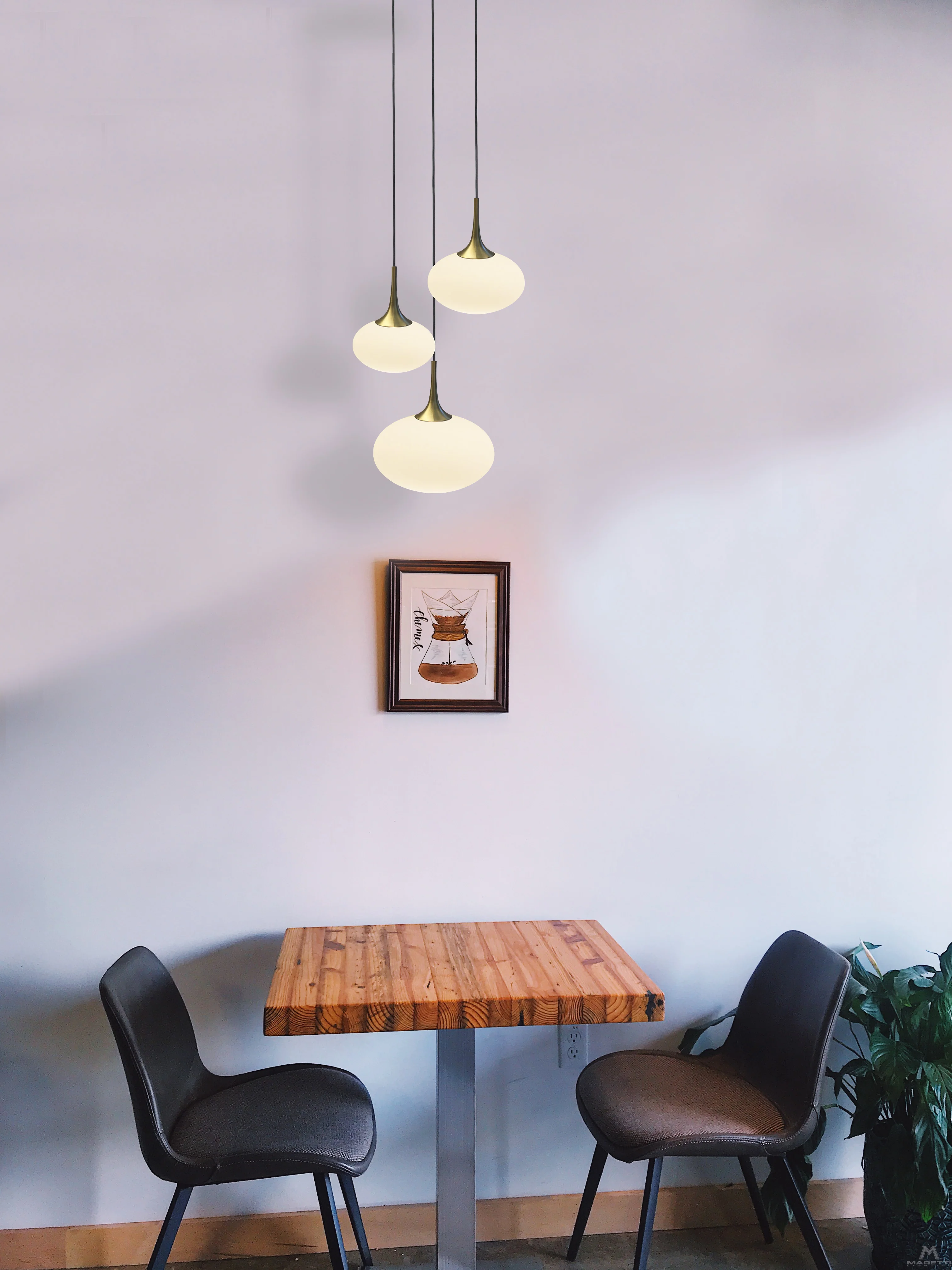 Maretti Lighting Paradiso Ceiling Light – 3 Light – Opal Glass - Image 4