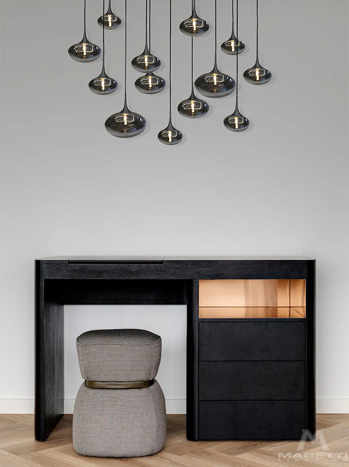 Maretti Lighting Paradiso Oval Ceiling Light – 13 Light – Smoked Glass - Image 3