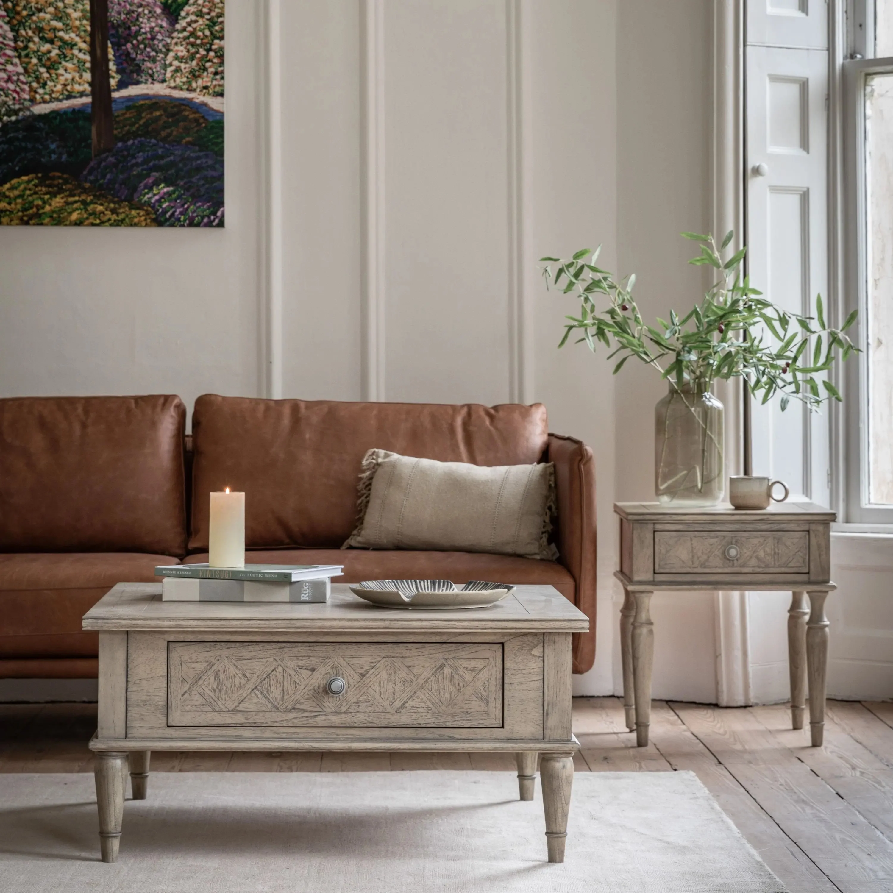 Marina Square Coffee Table – 2 Drawers - Image 8