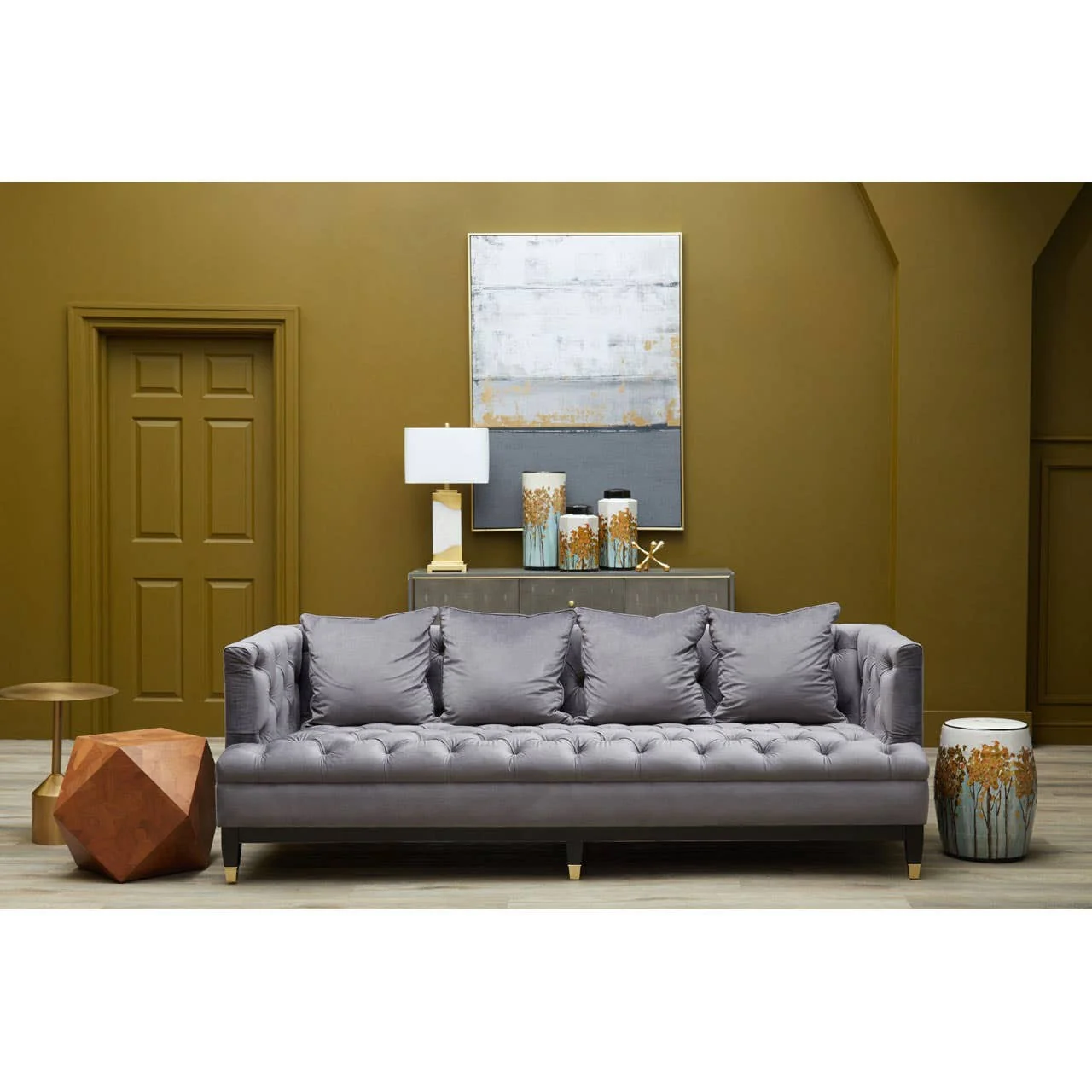 Marlowe 3 Seater Sofa - Grey - Image 5