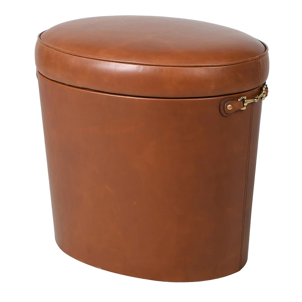Mason Bucket Stool – Tan Leather
