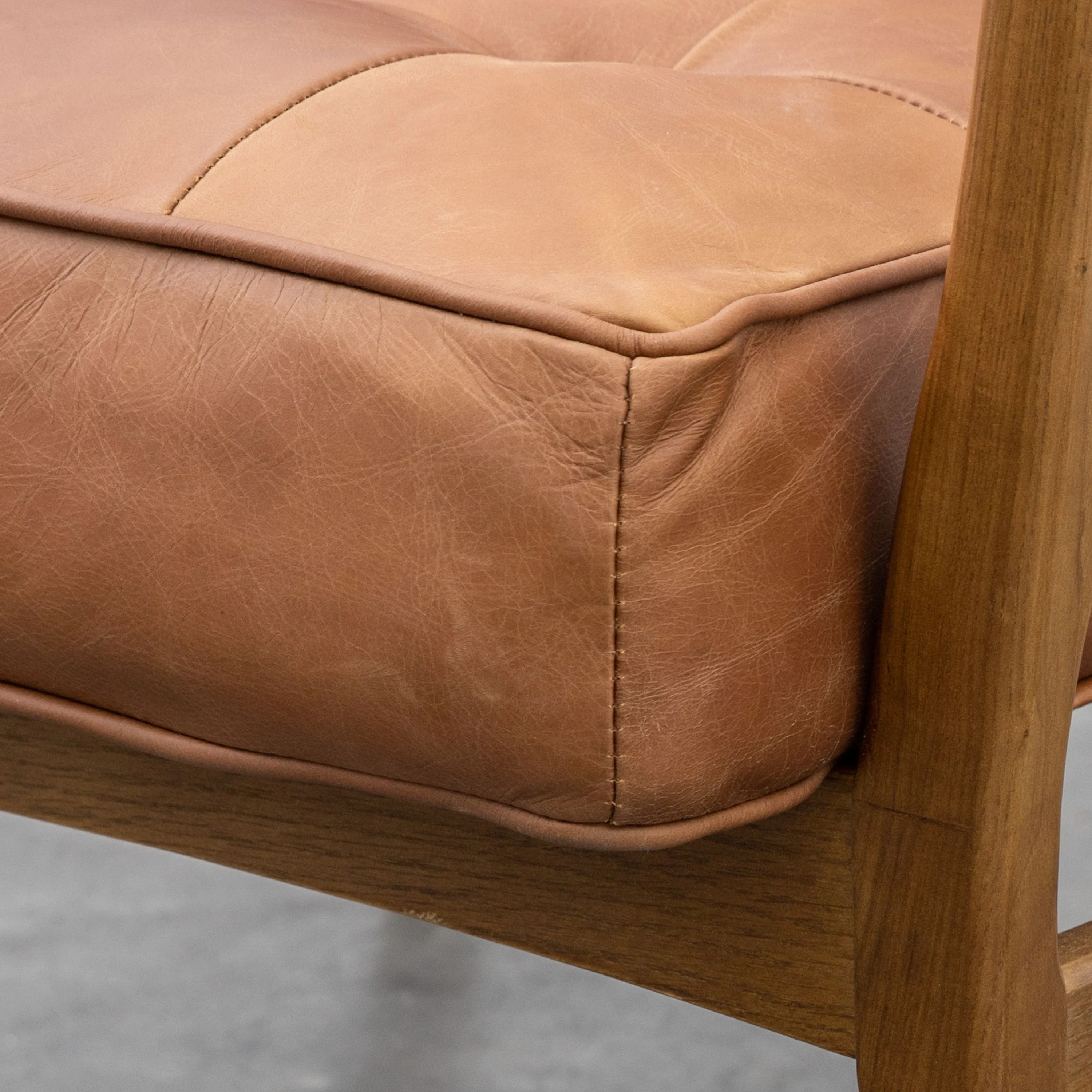 McClain Armchair – Vintage Brown Leather - Image 2