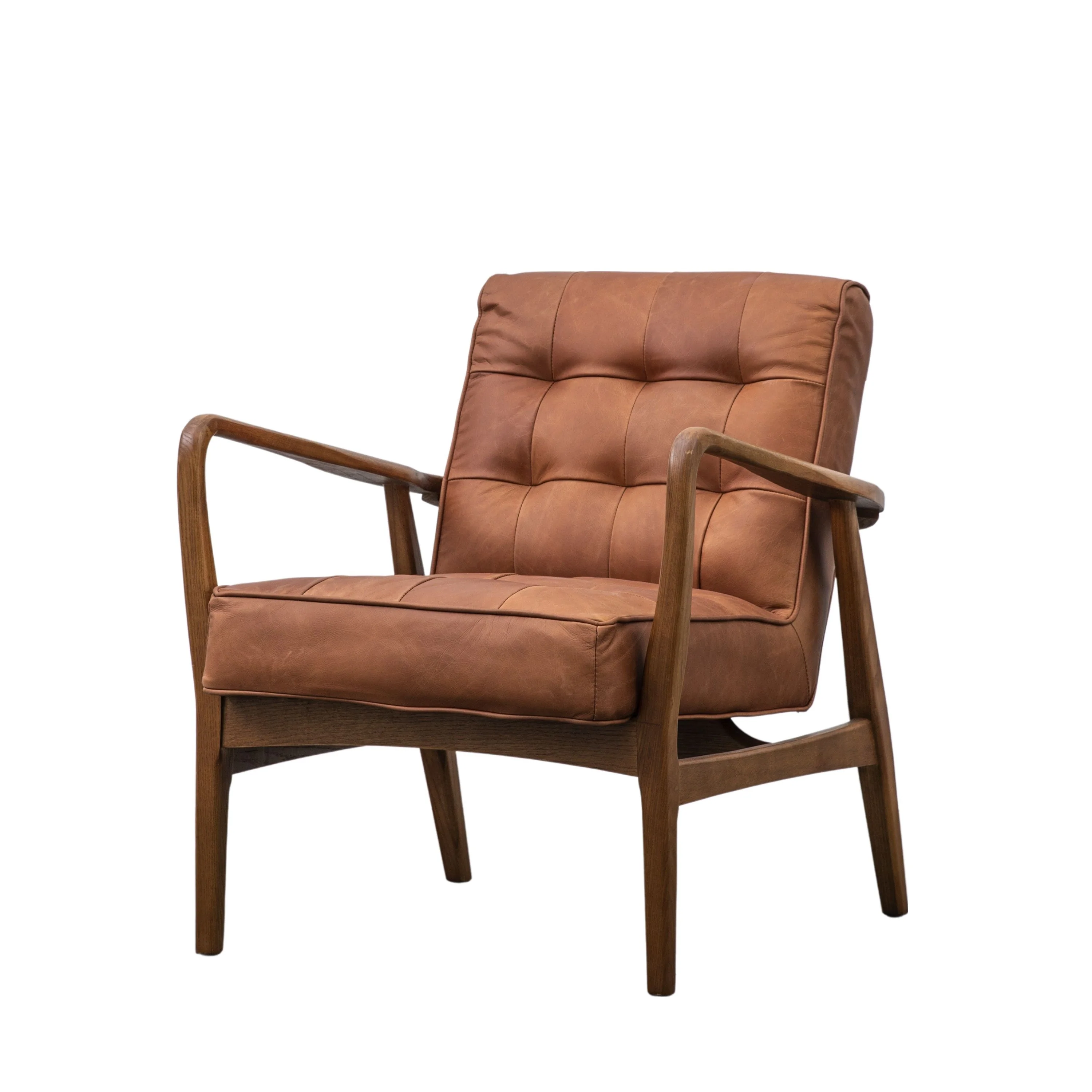 McClain Armchair – Vintage Brown Leather - Image 3