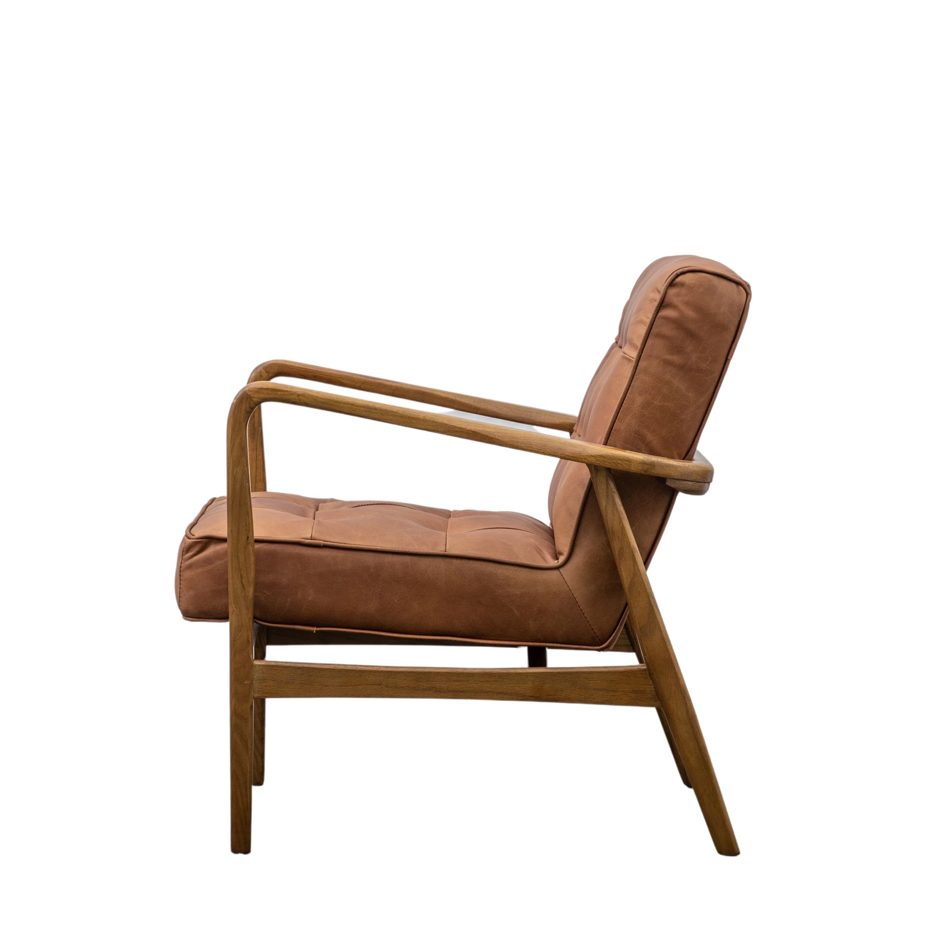 McClain Armchair – Vintage Brown Leather - Image 5