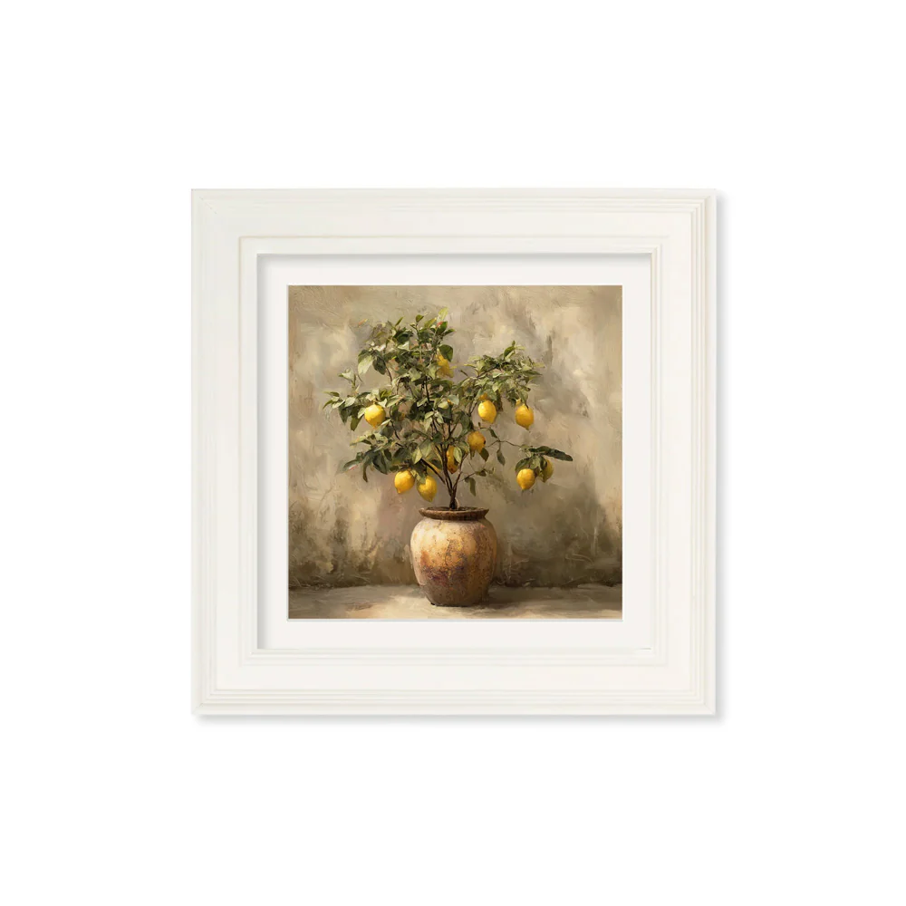 Mediterranean Lemon Tree – Cream Hurstwood Square Frame