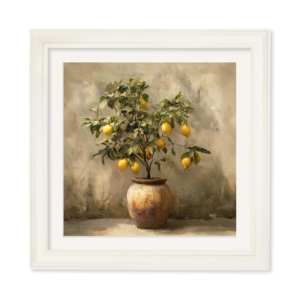 Mediterranean Lemon Tree – Cream Hurstwood Square Frame - Image 2
