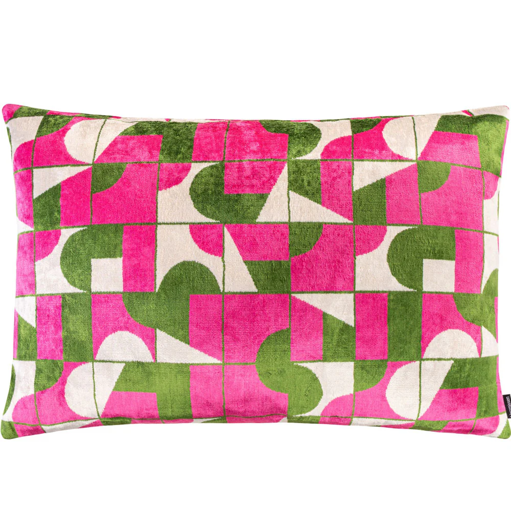 Melia Ikat Velvet Cushion Range (multiple designs) – Large - Image 7