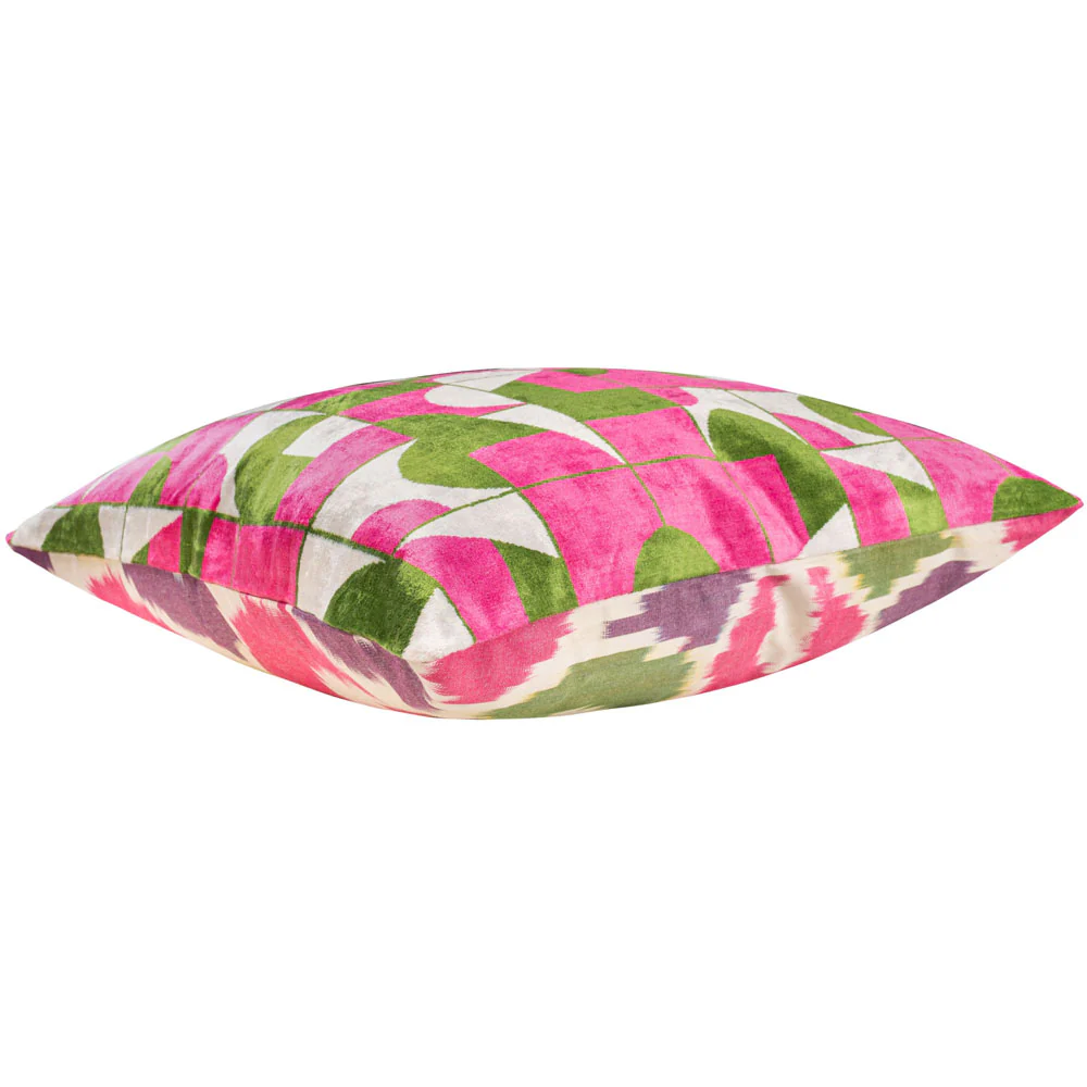 Melia Ikat Velvet Cushion Range (multiple designs) – Small - Image 16