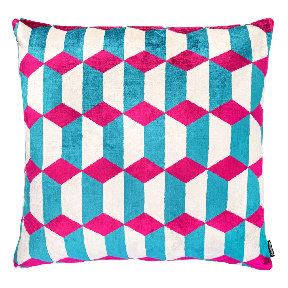 Melia Ikat Velvet Cushion Range (multiple designs) – Small - Image 21