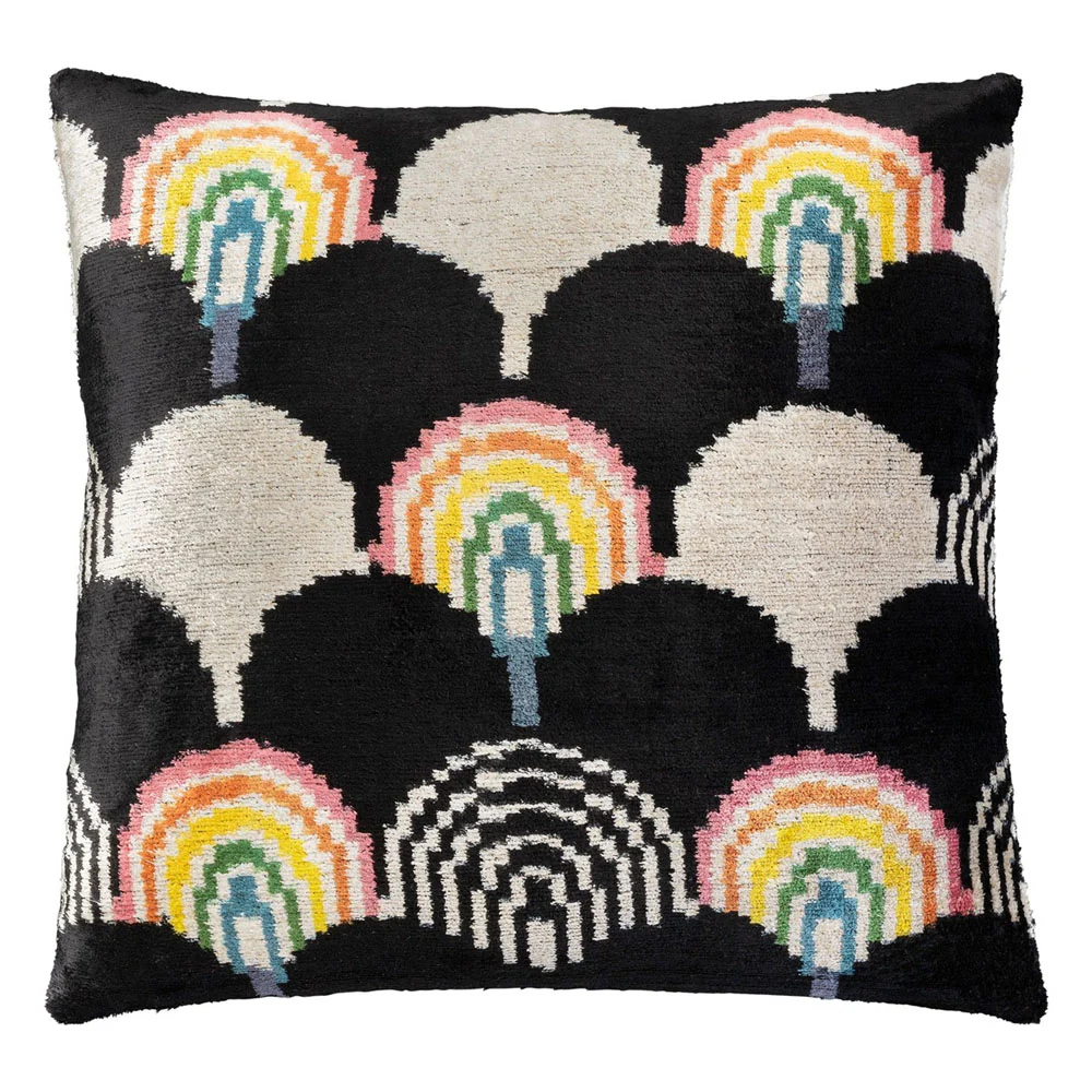 Melia Ikat Velvet Cushion Range (multiple designs) – Small - Image 23