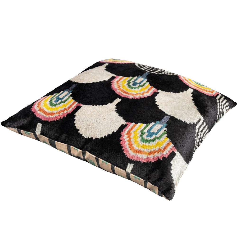 Melia Ikat Velvet Cushion Range (multiple designs) – Small - Image 24