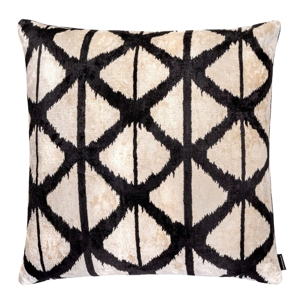 Melia Ikat Velvet Cushion Range (multiple designs) – Small - Image 3