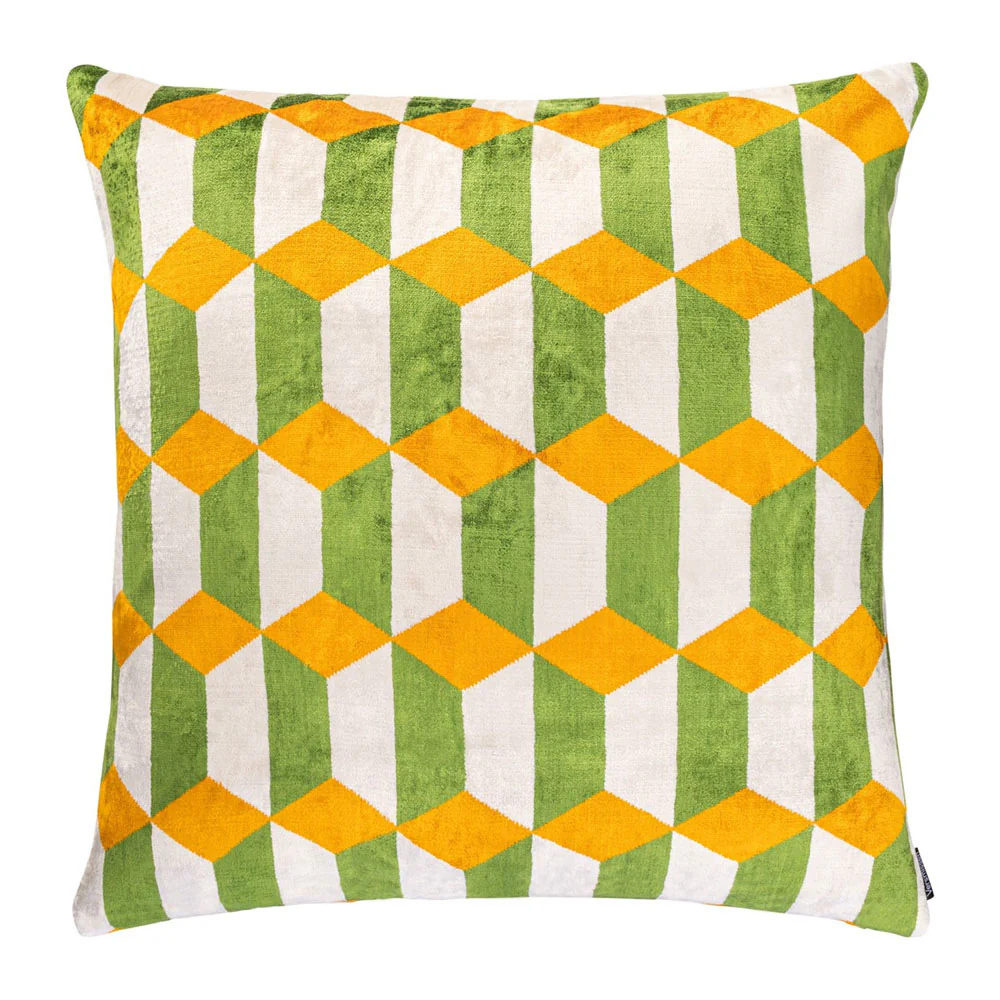 Melia Ikat Velvet Cushion Range (multiple designs) – Small - Image 5