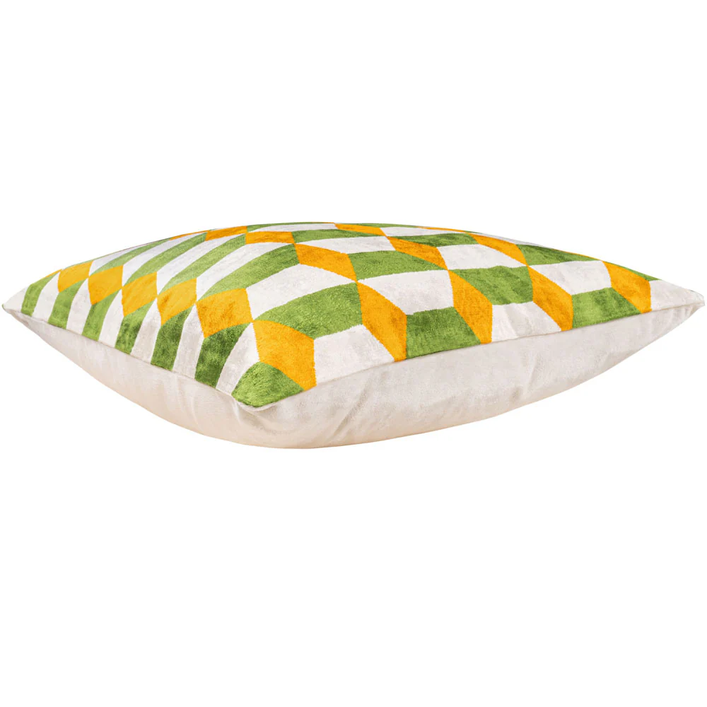 Melia Ikat Velvet Cushion Range (multiple designs) – Small - Image 6