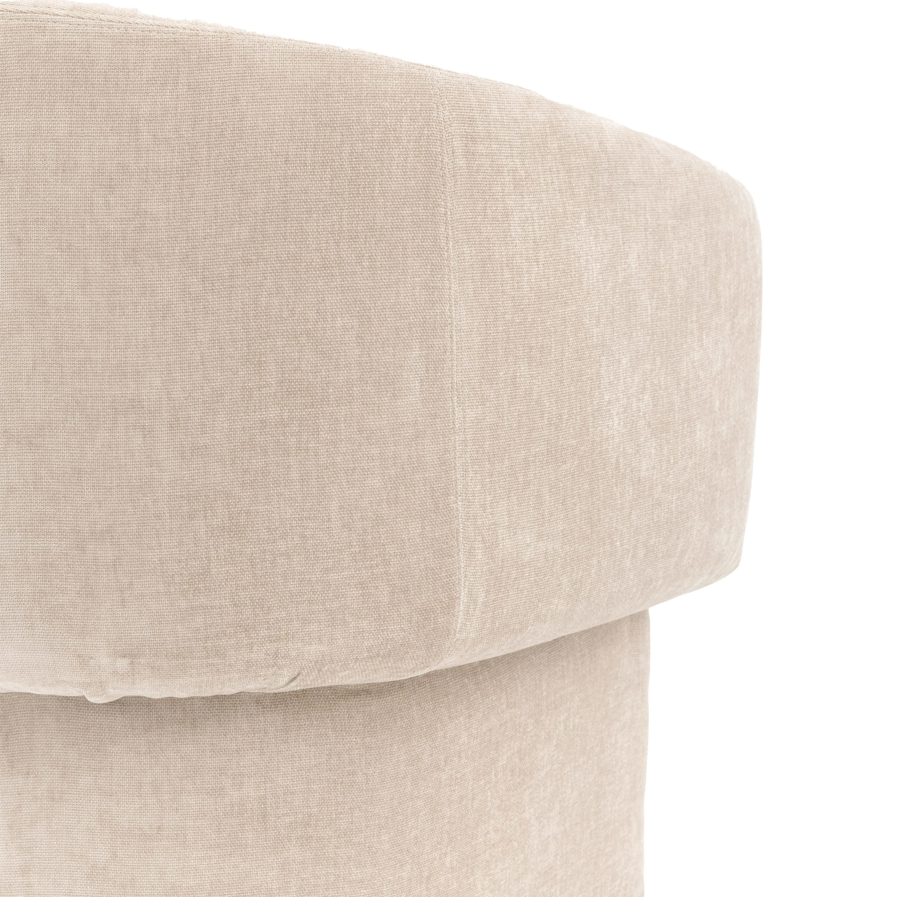 Myron Armchair with Stool – Cream - Image 4