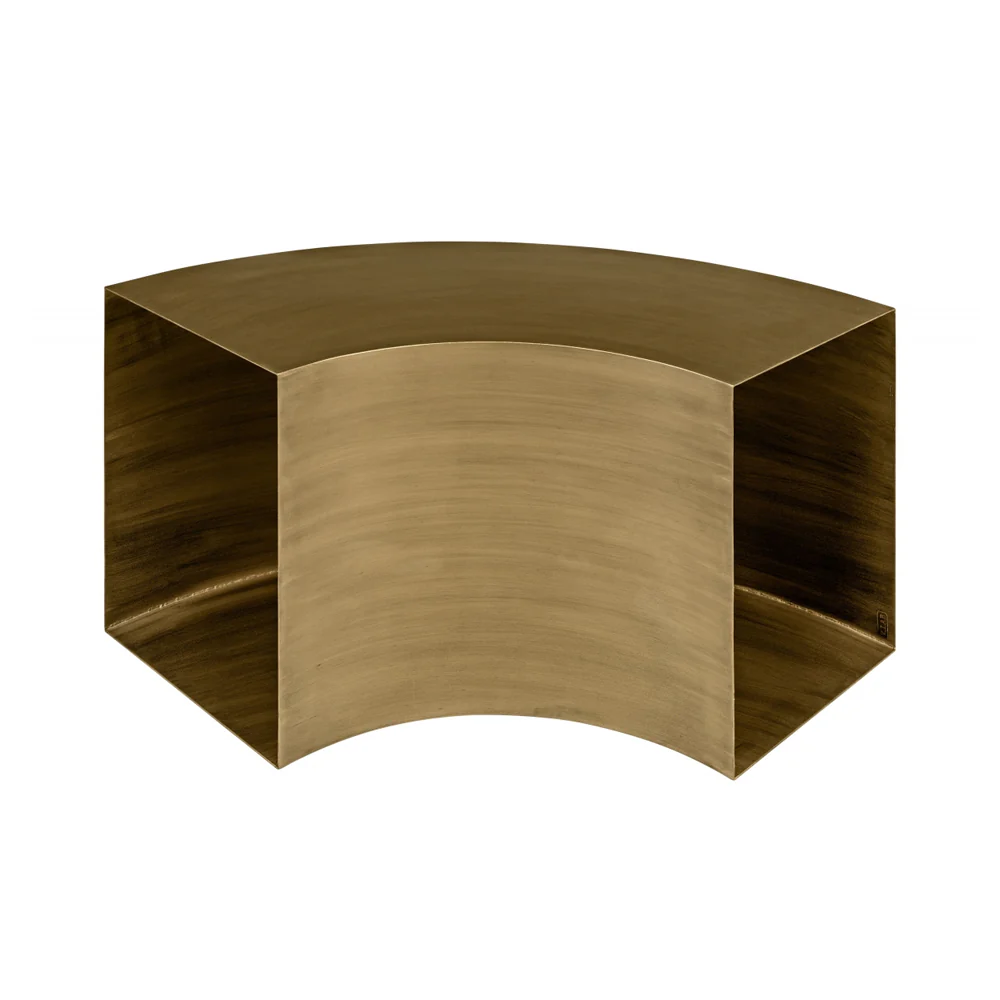 Onda Curved Table with Steel and Bronze Finish - Image 2