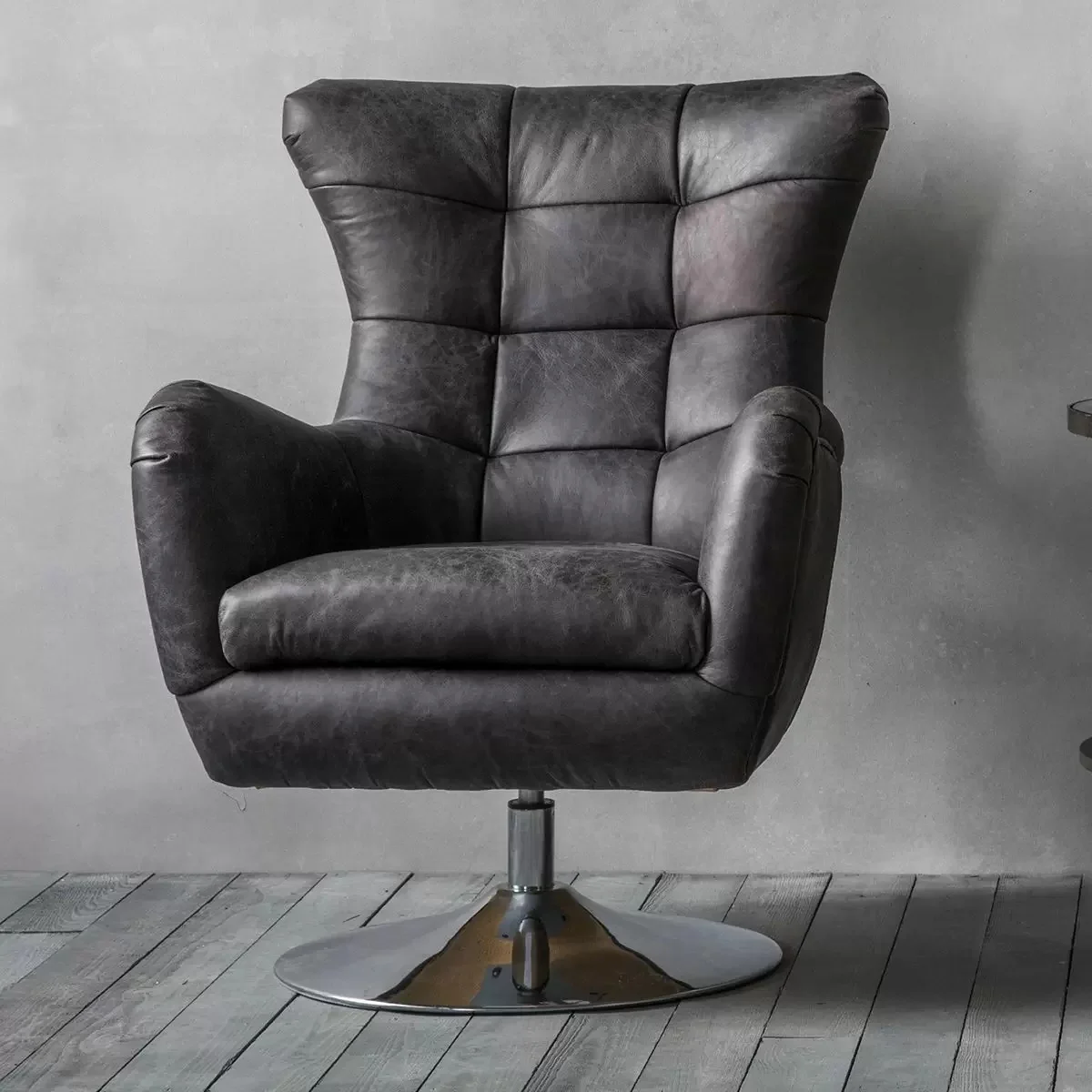 Orbit Swivel Chair – Antique Ebony - Image 4
