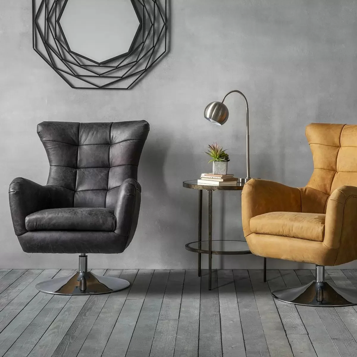 Orbit Swivel Chair – Antique Ebony - Image 6