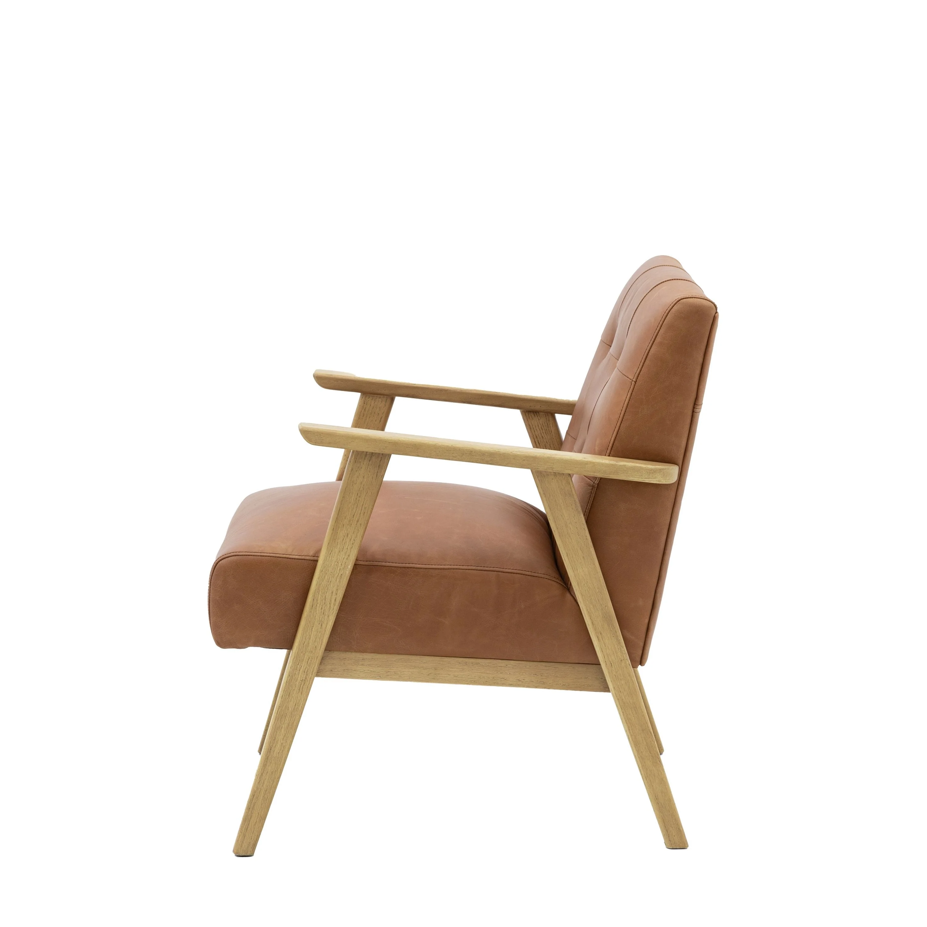 Oslo Leather Armchair – Antique Brown - Image 4