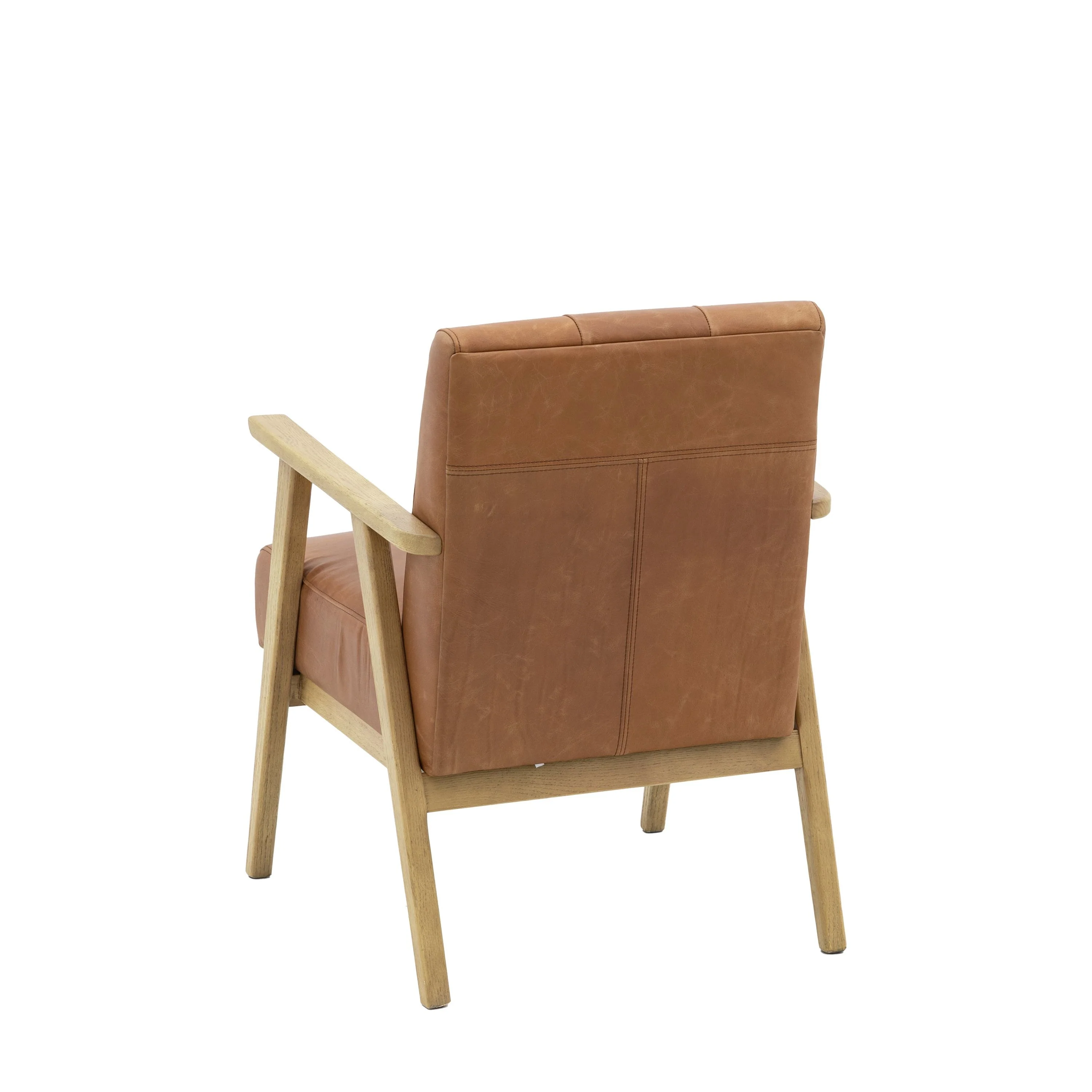 Oslo Leather Armchair – Antique Brown - Image 5