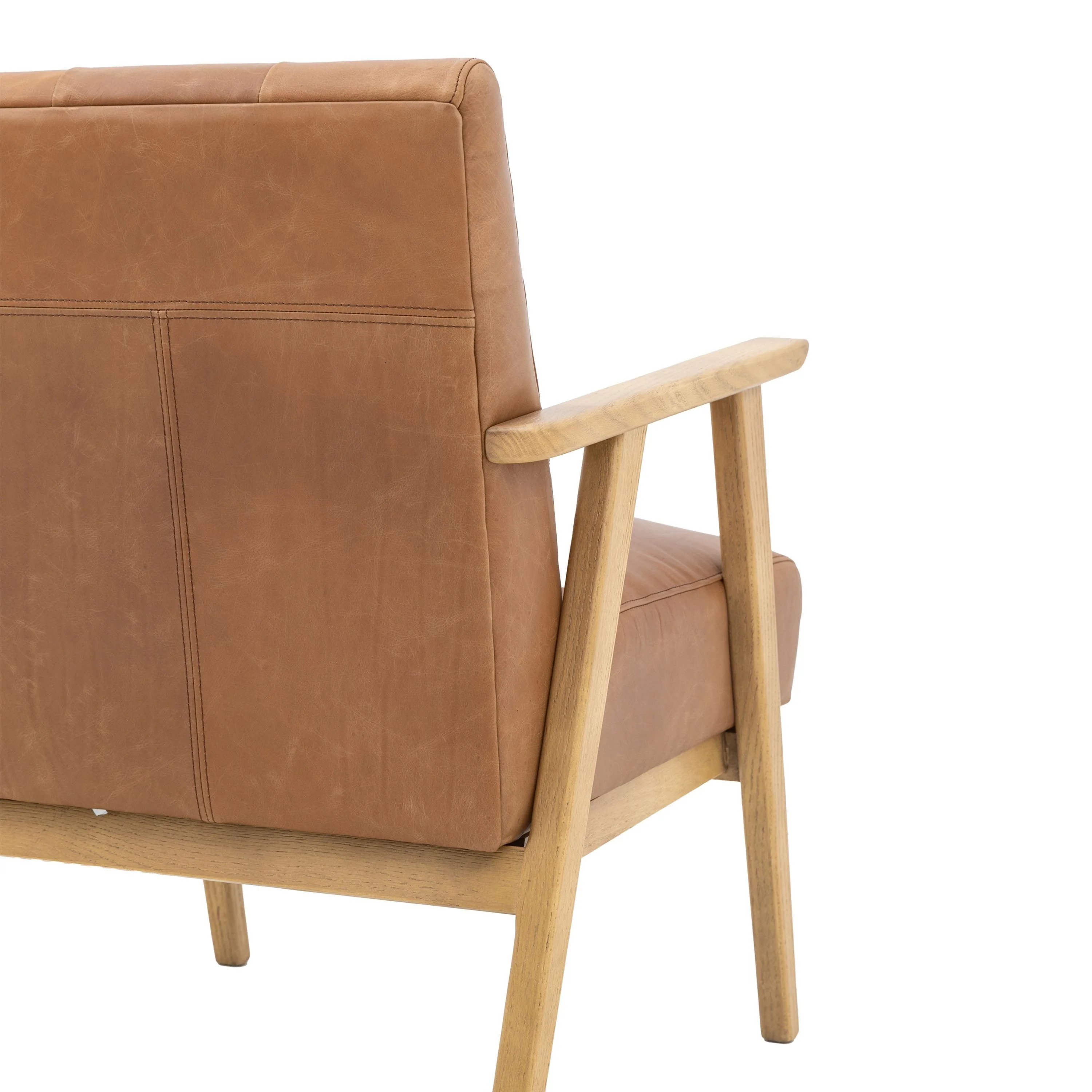 Oslo Leather Armchair – Antique Brown - Image 6