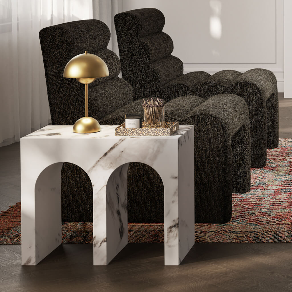 OTI Archie Calacatta Side Table – Large - Image 4