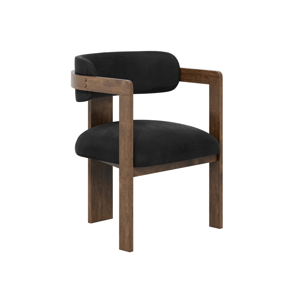OTI Mai Dining Chair – Black & Walnut
