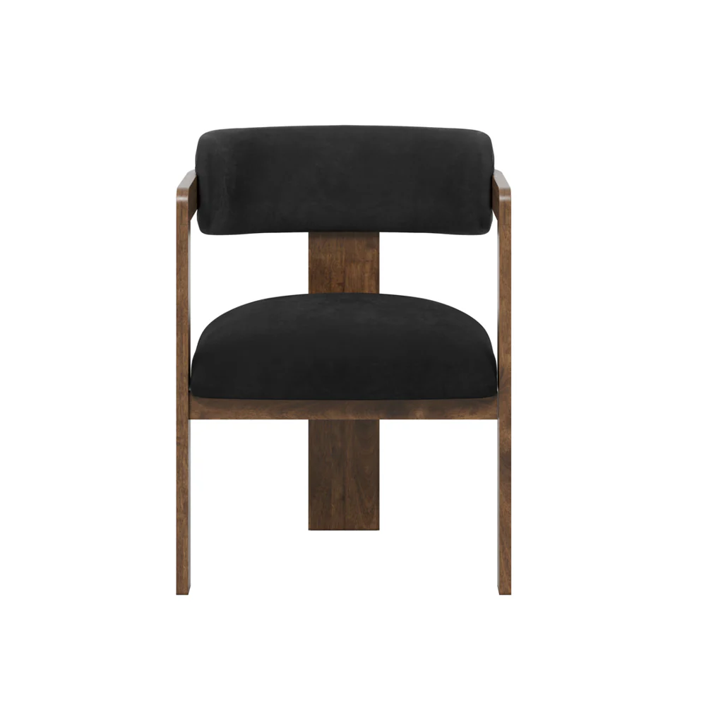 OTI Mai Dining Chair – Black & Walnut - Image 2