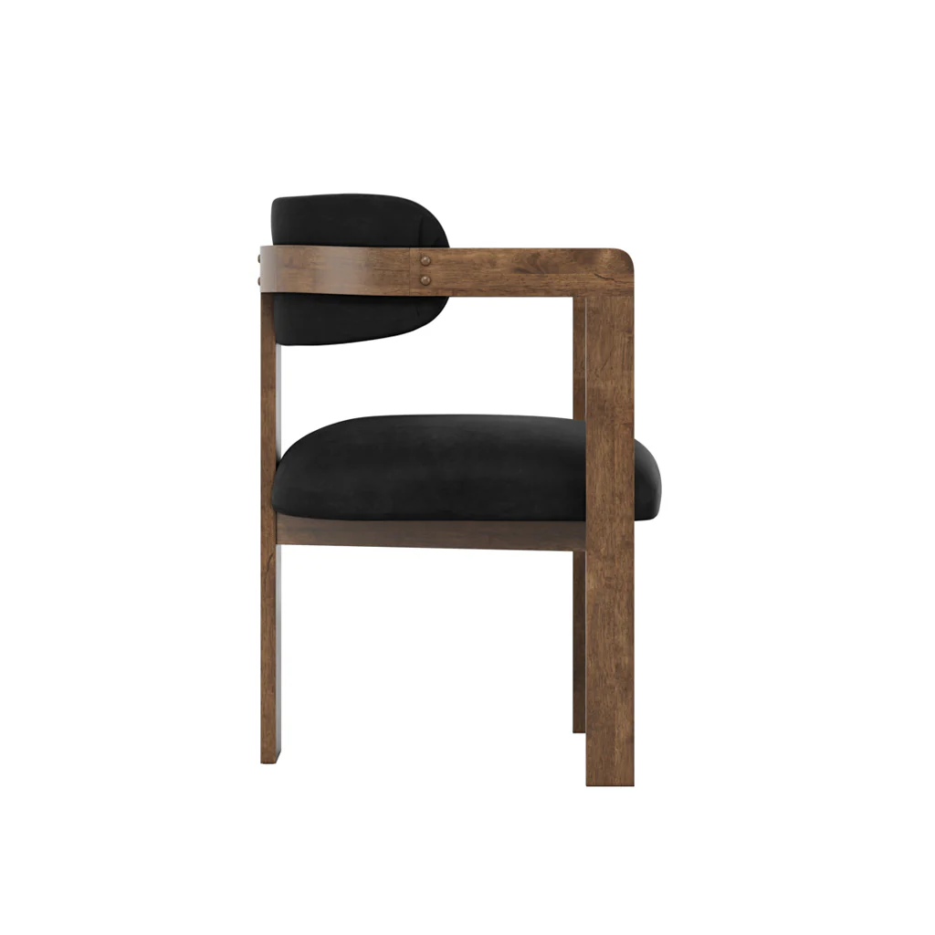 OTI Mai Dining Chair – Black & Walnut - Image 3