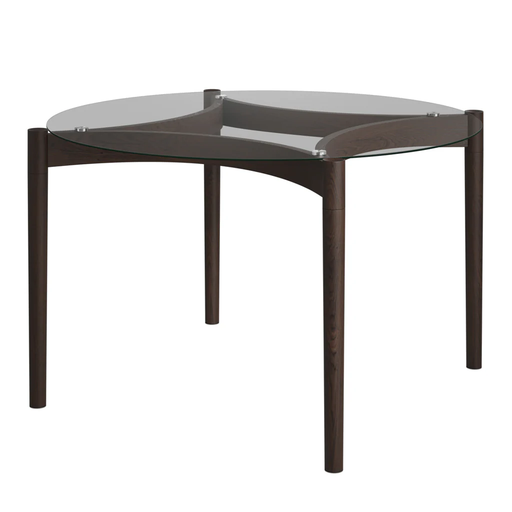OTI Ned Dining Table – Clear & Chocolate