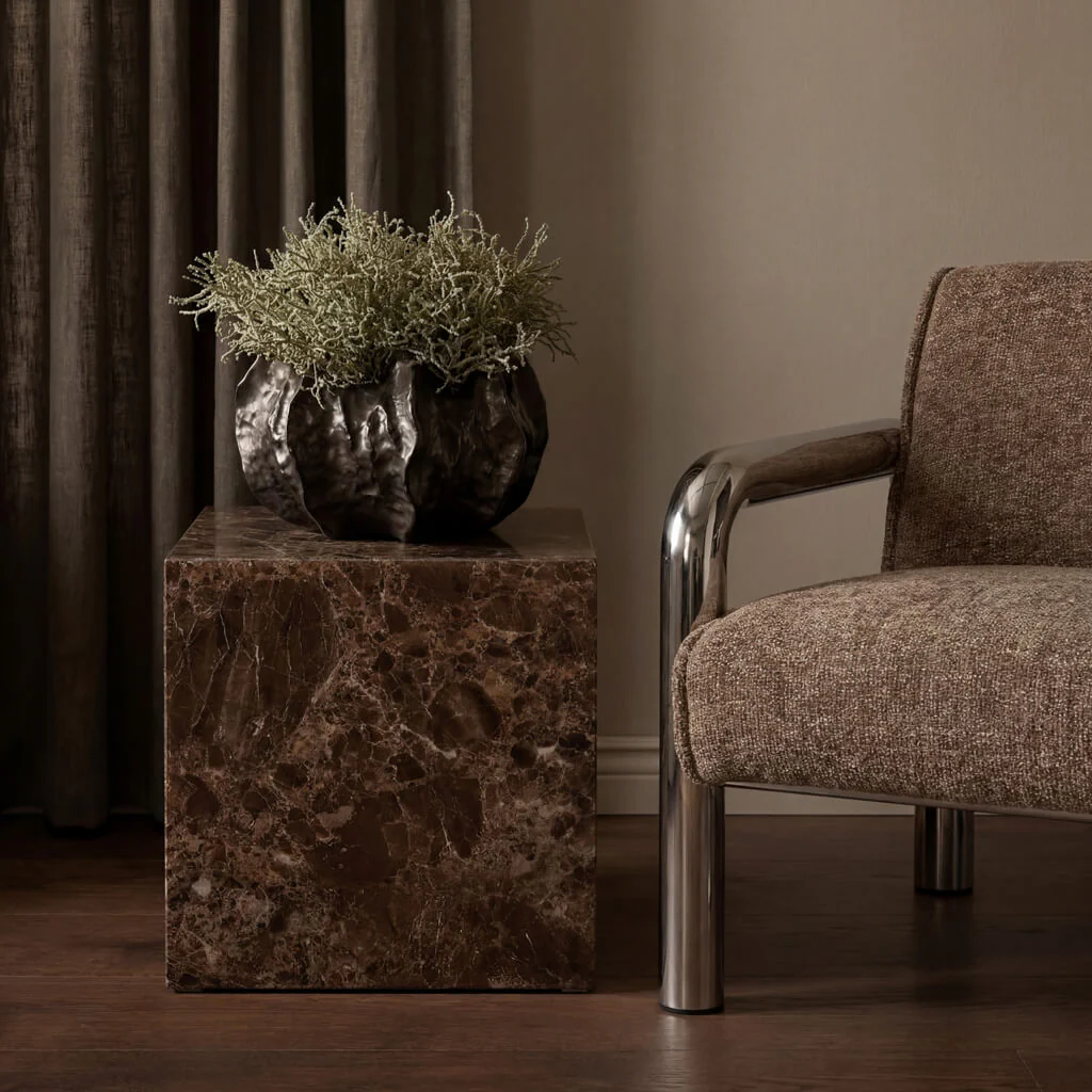 OTI Sur Side Table – Brown Emperador - Image 3