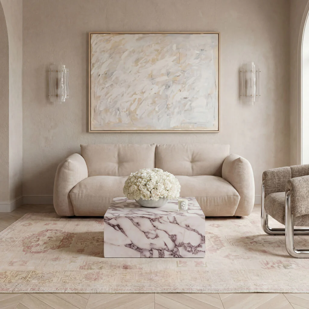 OTI Sur Square Coffee Table – Calacatta Viola - Image 3