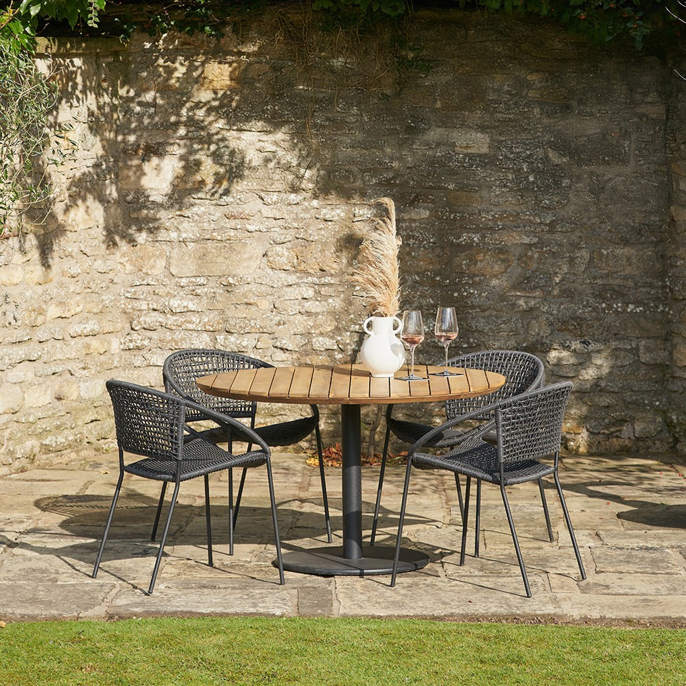 Pacific Lifestyle Dakota 4 Seater Outdoor Dining Set – Black - Image 16