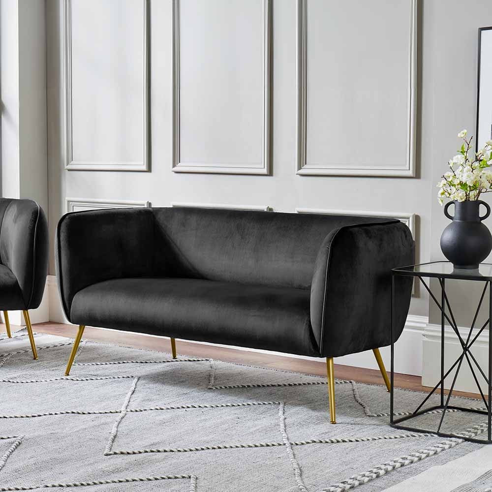 Pacific Lifestyle Lucca Sofa – Black Velvet - Image 9