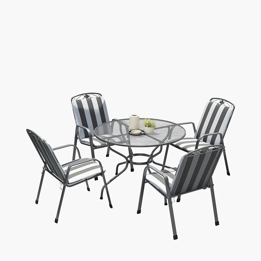 Pacific Lifestyle Savoy Round 4 Seater Dining Set with Cushions