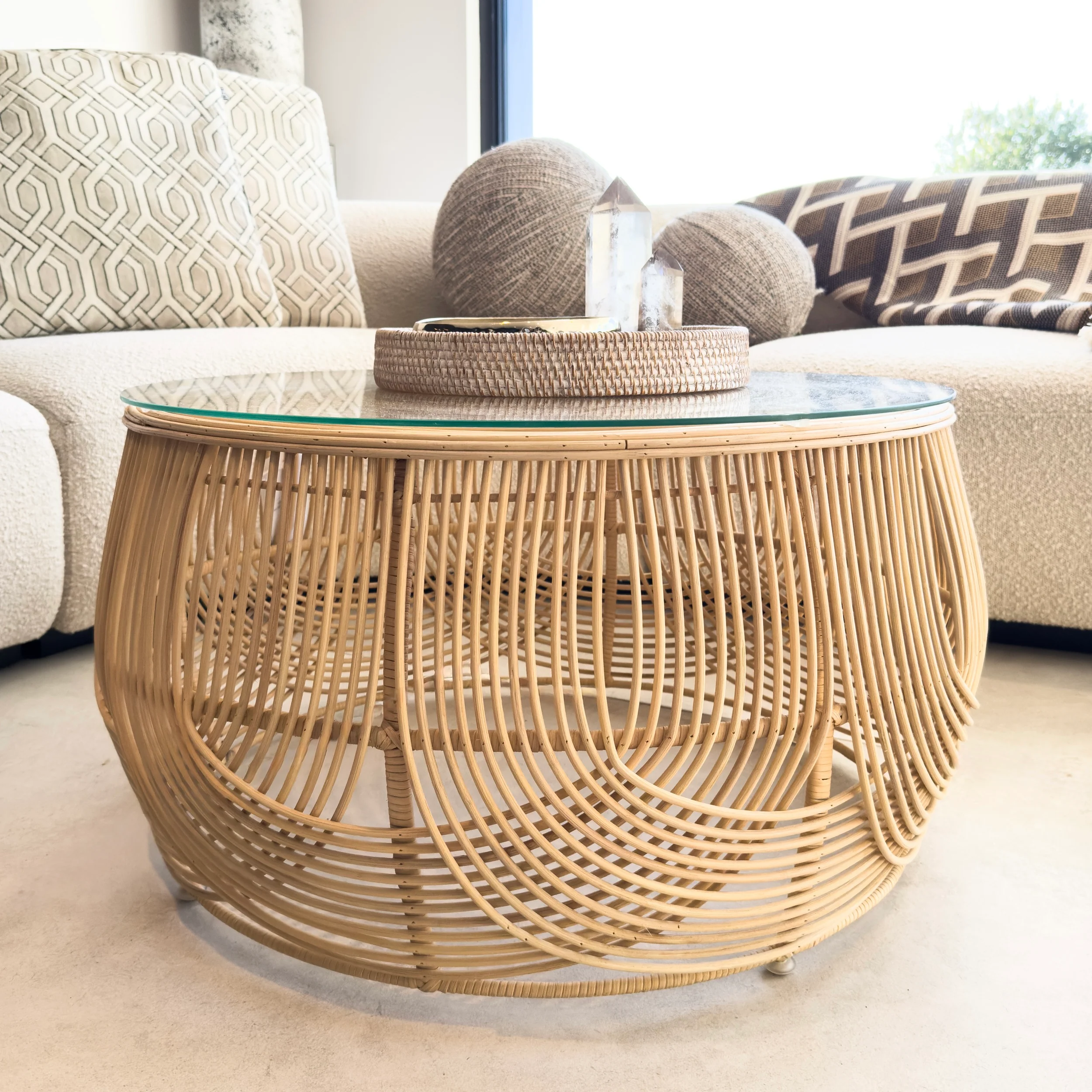 Palmera Woven Rattan Coffee Table - Image 4